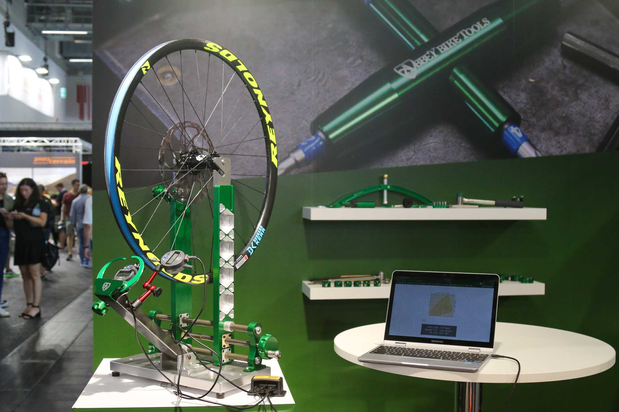 Abbey Bike Tools Introduces THE Truing Stand w/ Optional Islandix Computer Readout System